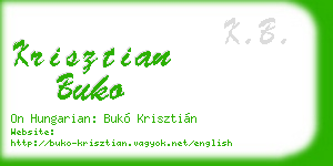 krisztian buko business card