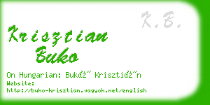 krisztian buko business card